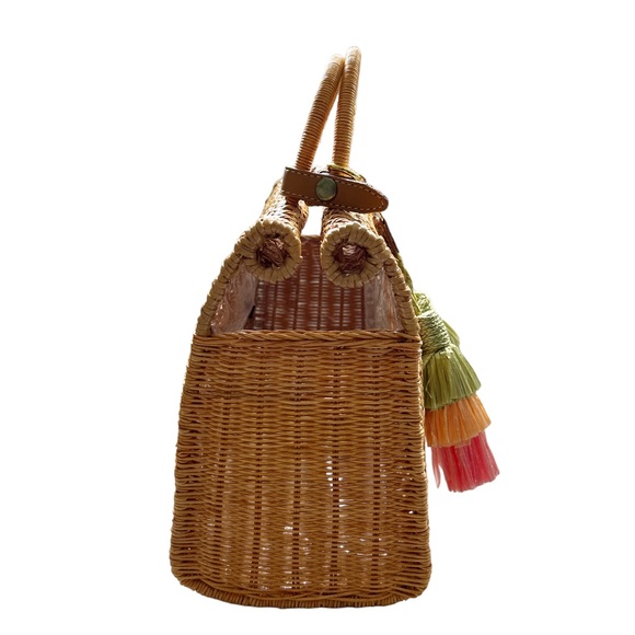 Serpui Suzy Wicker Tassel Tote Bag - Picture 5 of 14